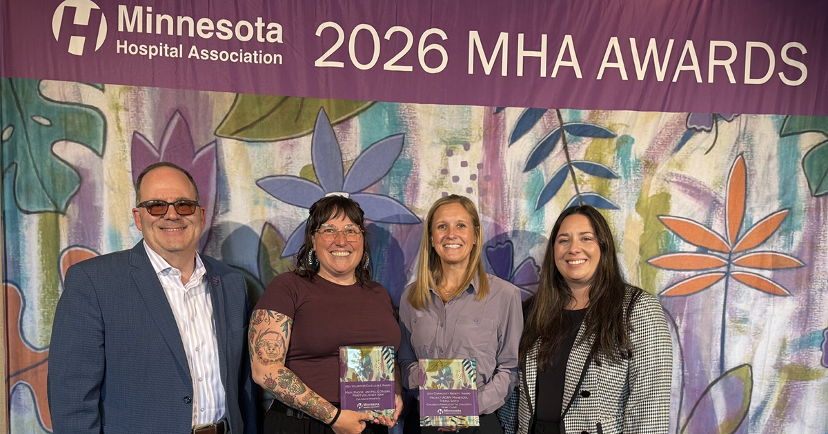 MHA honors Project ADAM Minnesota and PAWH volunteer team
