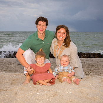 Denniston family on the beach