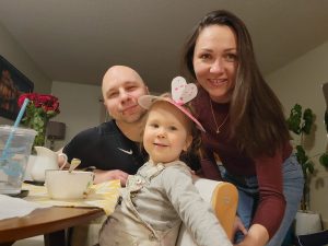 Natalia Meshkova and her family