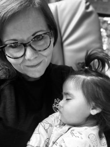 Nora and mom at the hospital