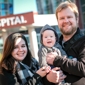 Baby Odin and his parents