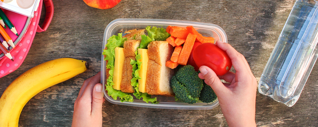 Plant based lunch for kids.