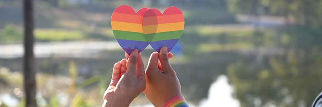 Rainbow hearts