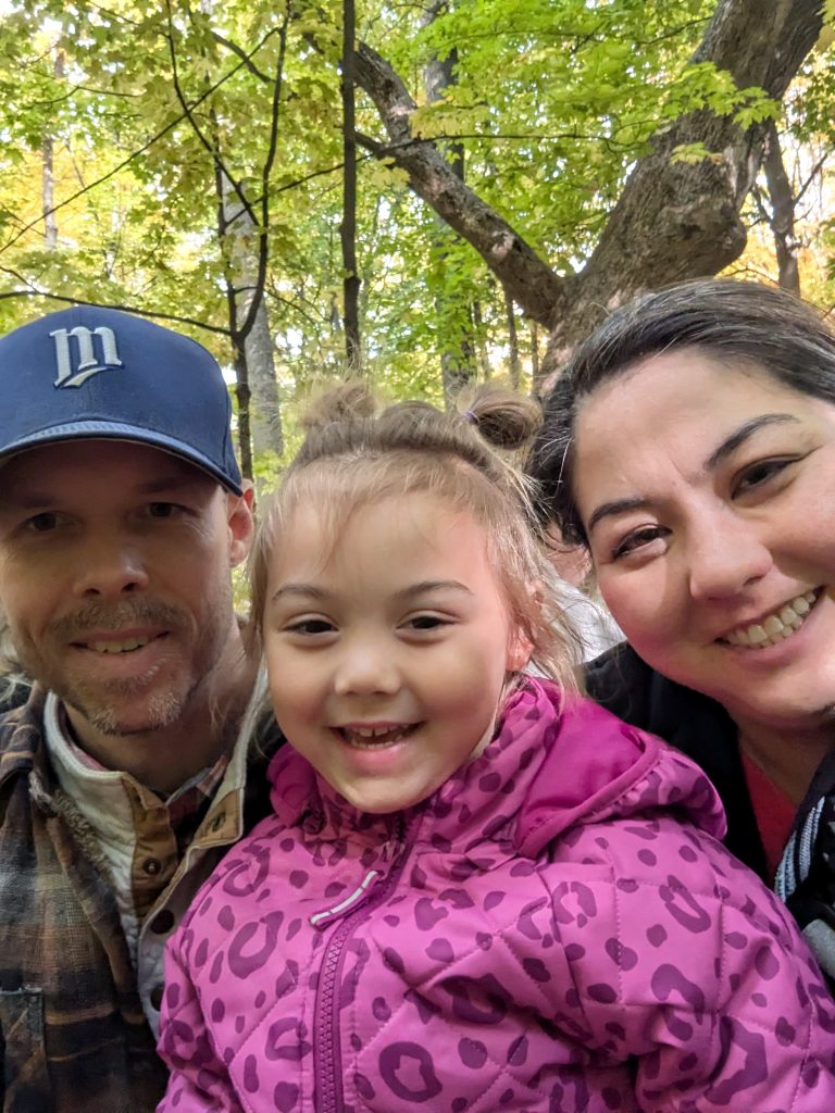 Chloe and her parents