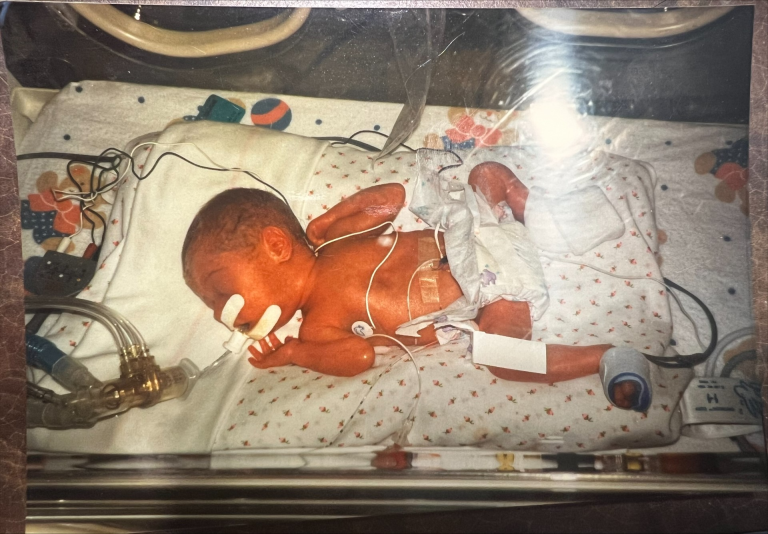 Sammy in the NICU.