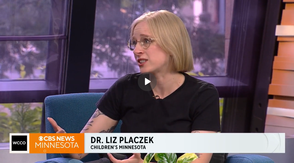 Dr. Liz Placzek talking on WCCO