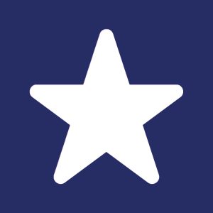 white star with navy background