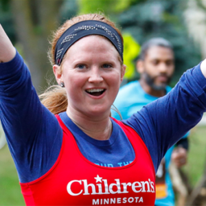 A Team Superstars runner at a race