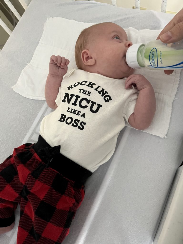 Baby Bennett in the NICU.