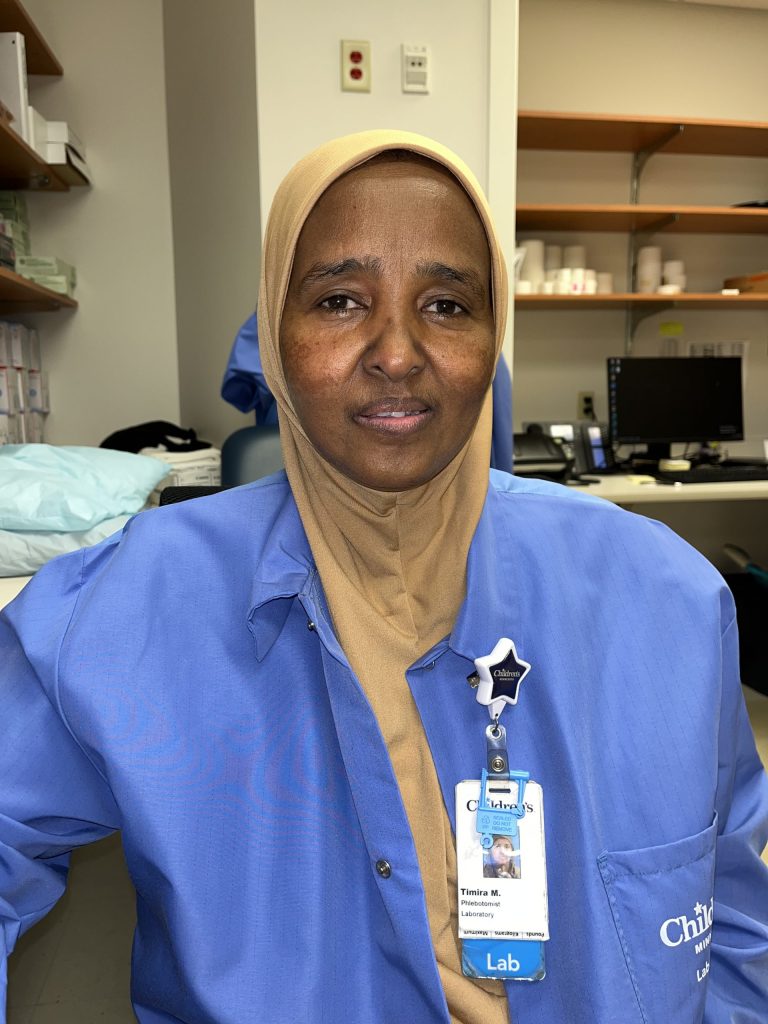 Timira Mohamed, phlebotomist