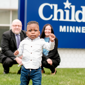 John in front of Children's Minnesota sign