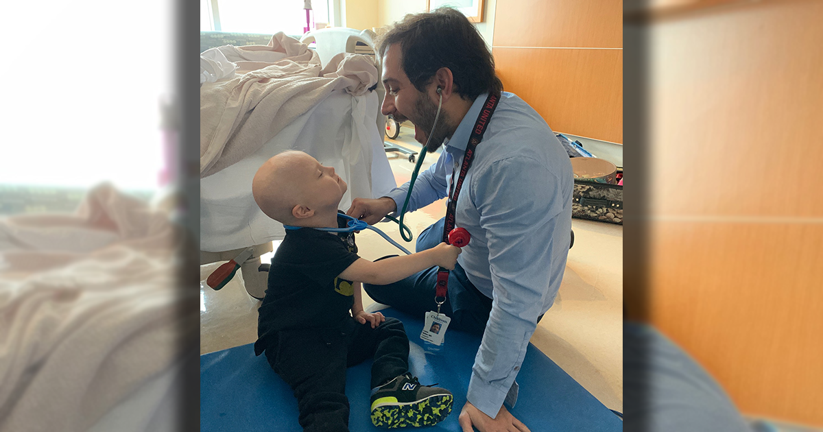 A patient at the Children’s Sleep Center