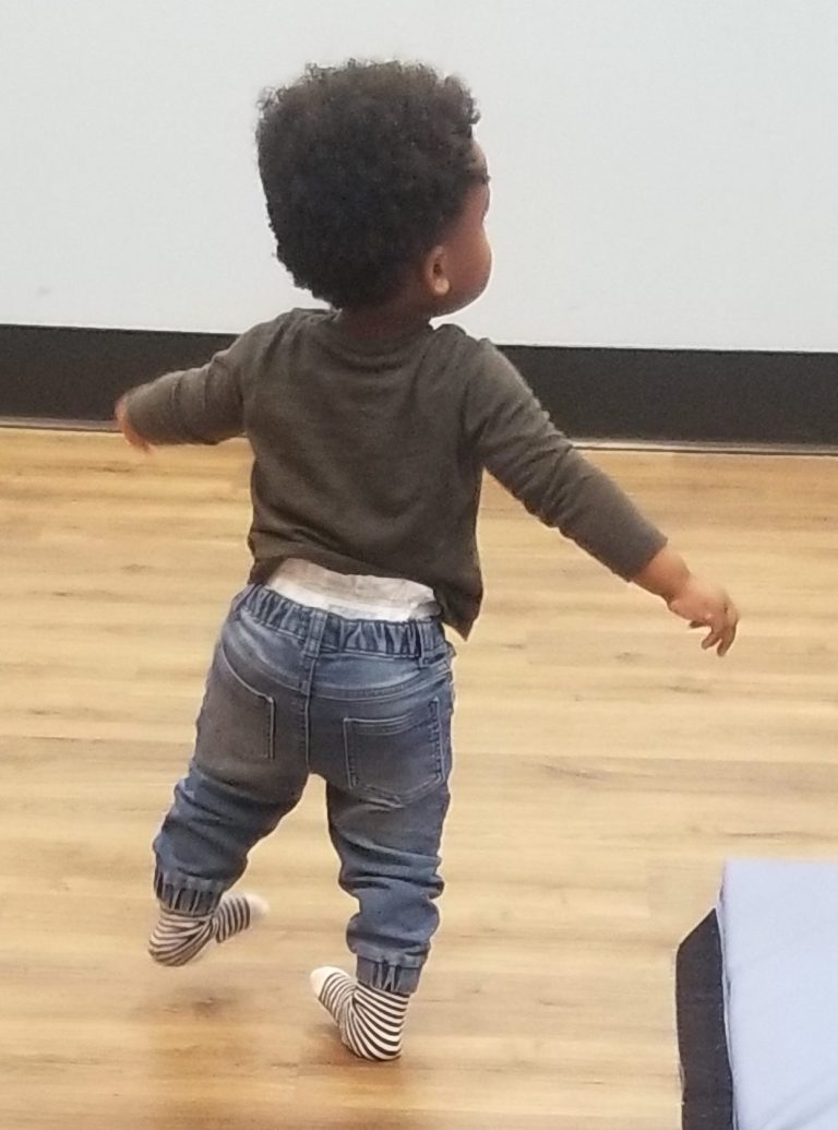 Zay walking.