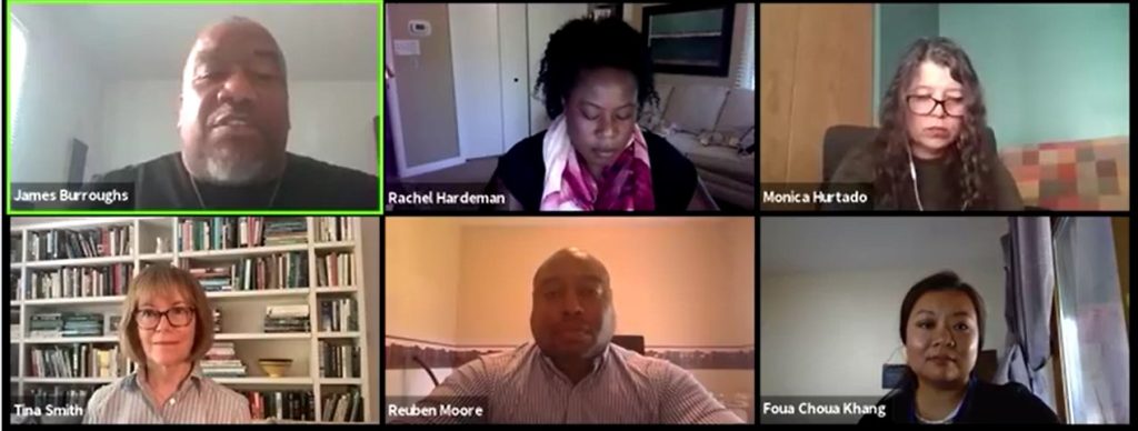 James Burroughs on the health equity roundtable zoom